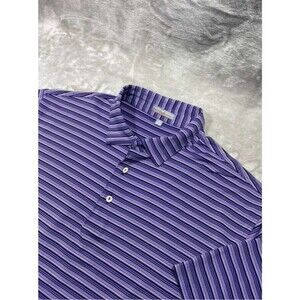 Peter Millar Polo Shirt Men XL Purple Summer Comfort Golf Short Sleeve